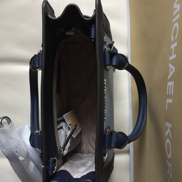 NWT MICHAEL KORS DILLON SATCHEL CROSSBODY BLUE - Picture 6 of 8